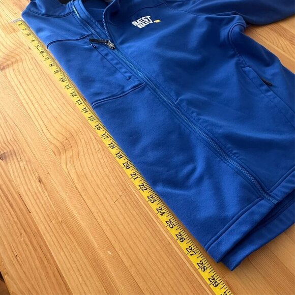 Best Buy Employee Uniform Full Zip Blue Jacket Coat Mens XL Tri-Mountain Fleece - Picture 10 of 13